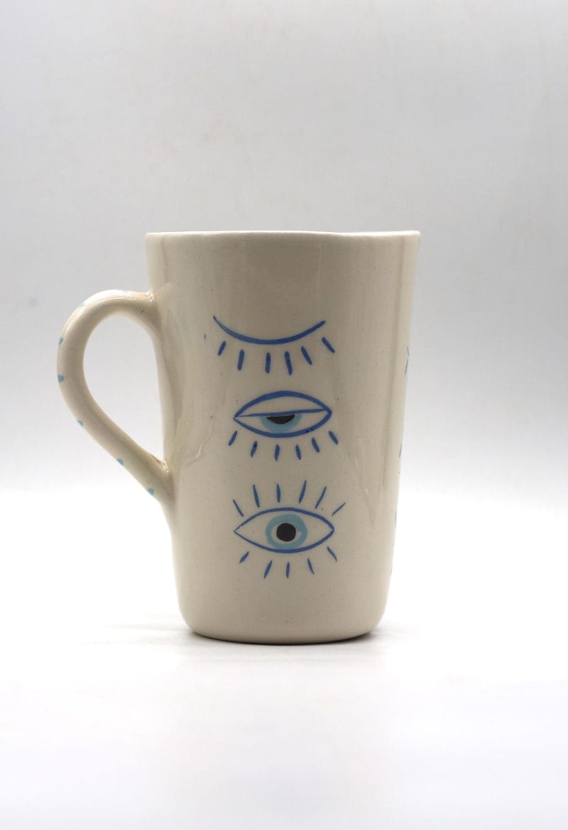 Tardan Charlotte El Yapımı Mavi- Göz Desenli Karaf - 750 ml